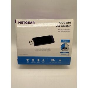 NETGEAR N300 Wireless USB Adapter, WNA3100, Up to 300Mbps, Plus‎ CD, EUC!